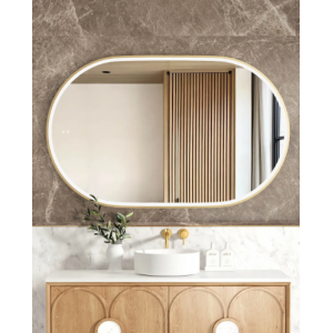 Noosa Led 1200(H)x750(W) Gold Metal Frame Mirror- Install Horizontal or Vertical